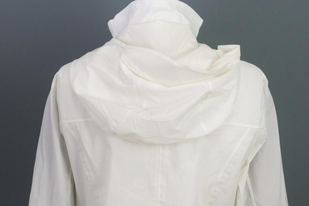 KUHL White Classic Fit High Neck Casual Long Sleeve Full Zip Hooded Jacket Sz M – Used