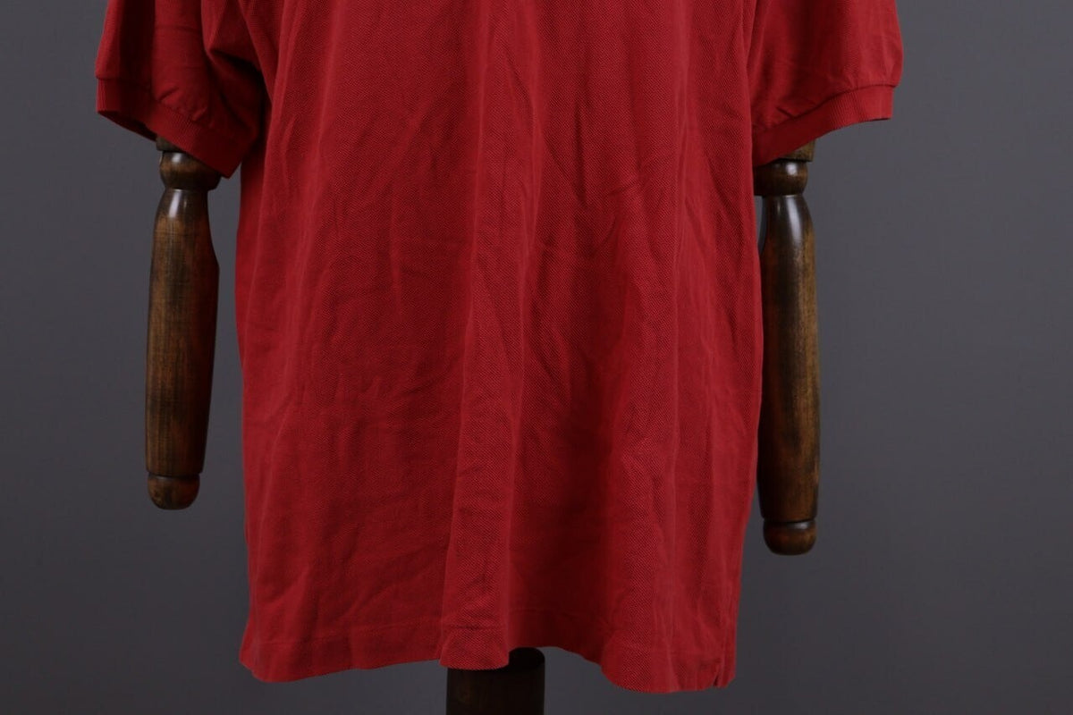 Lacoste Red Summer Men Short Sleeve Polo Shirt – Size 7 XXL
