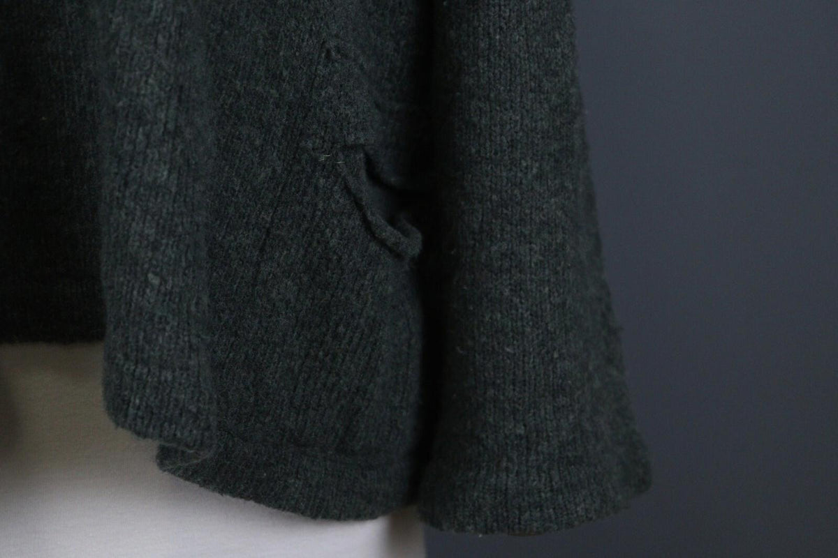 GRIZAS Gray Knit Lagenlook Designer Pullover Sweater – Size L