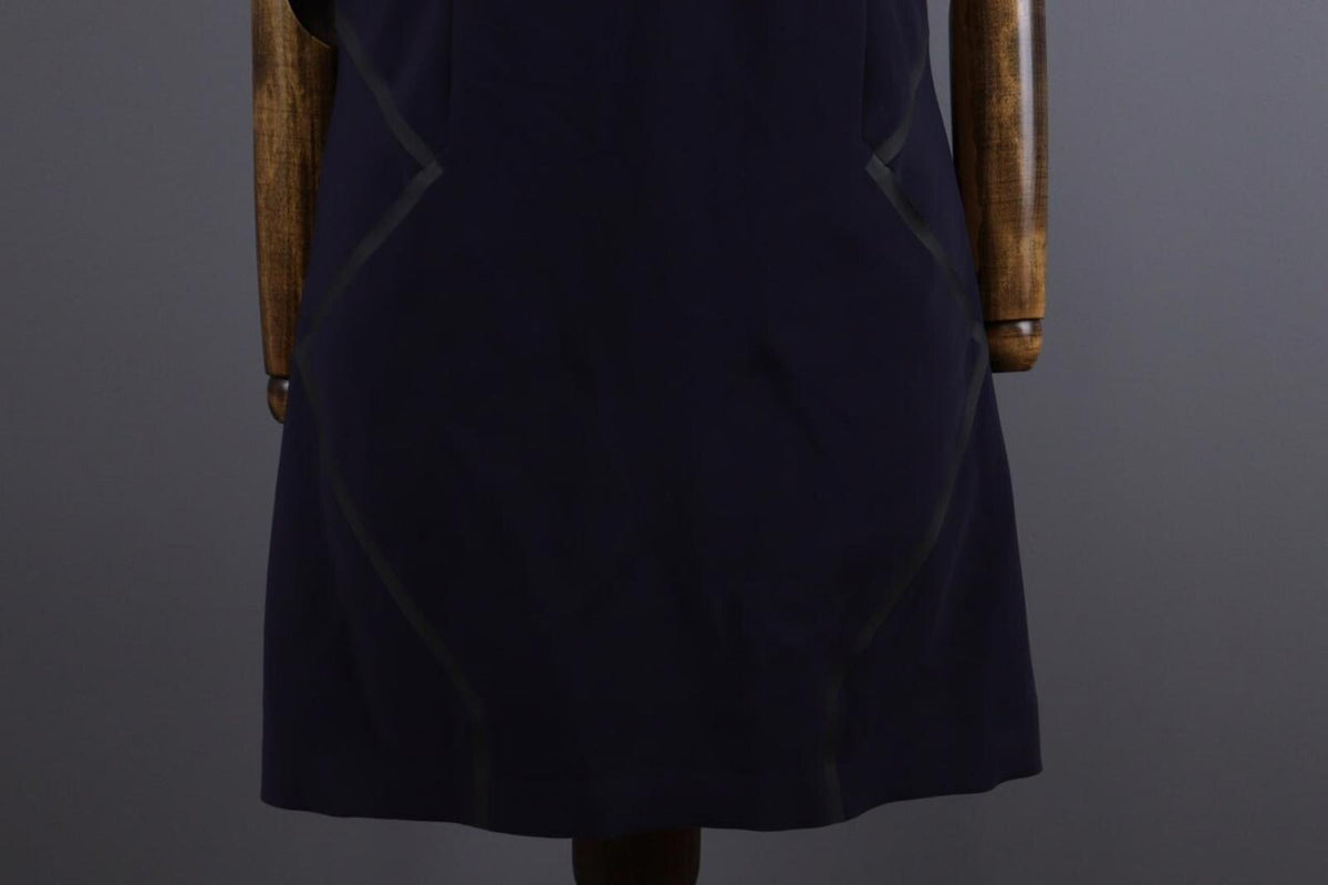 MARITHE FRANCOIS GIRBAUD Blue Tank Shift Midi Dress – Size I 46 / US 7 / F 42 / M