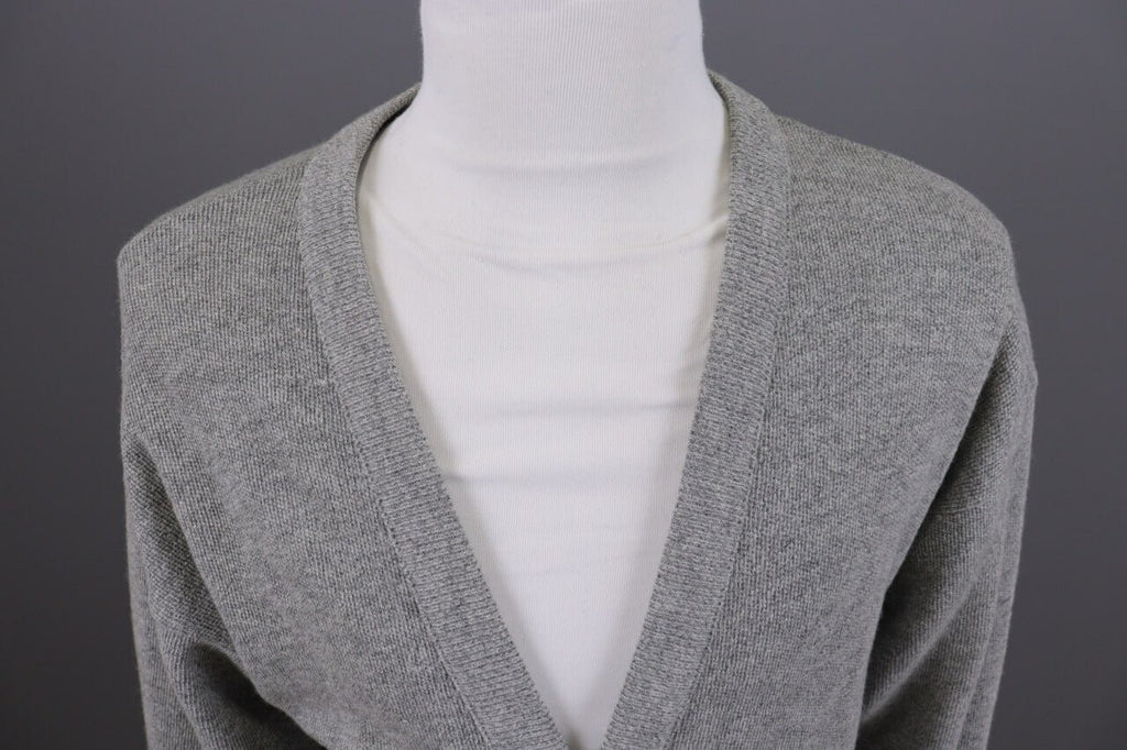 Lacoste Gray Wool Button Down V-Neck Cardigan Sweater – Size 4 / M