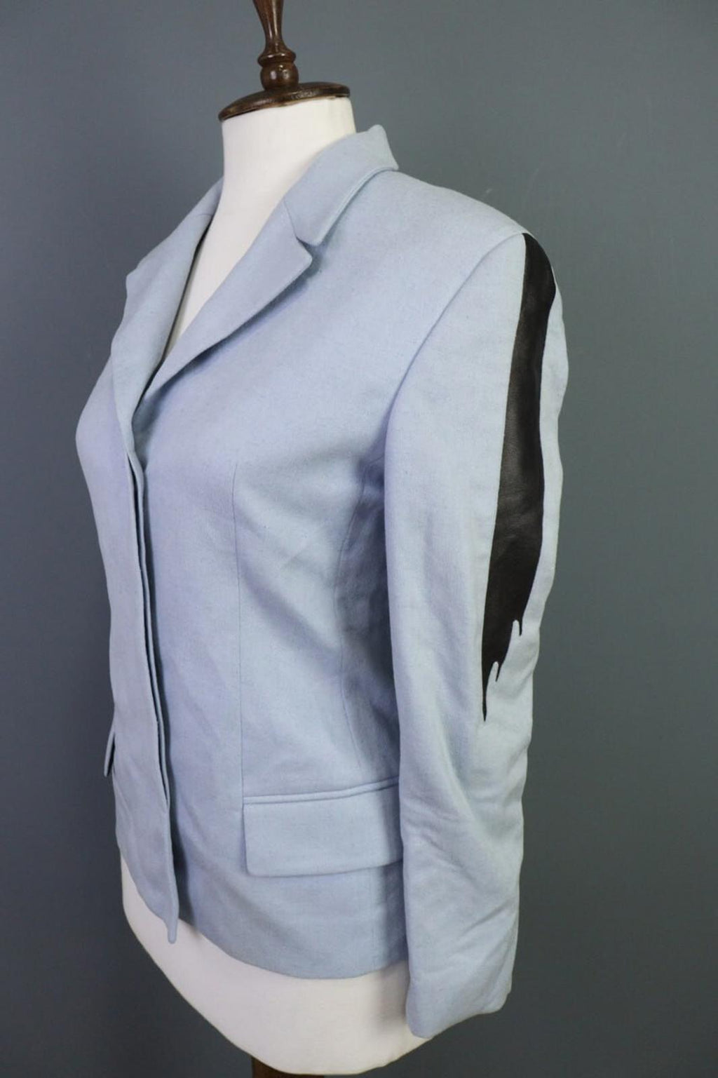 GIANNI VERSACE COUTURE Blue Single Breast Check Blazer Jacket Sz 38