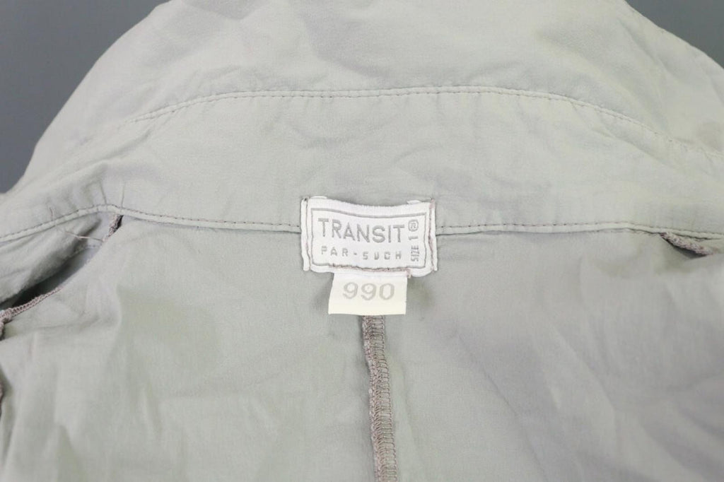 TRANSIT PAR SUCH Gray Beolt Long Sleeve Cape Top Blouse Shirt – Size 1