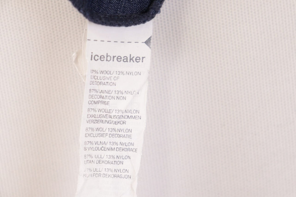 Icebreaker Merino Blue Striped Wool Crew Activewear Baselayer Shirt – Size XL