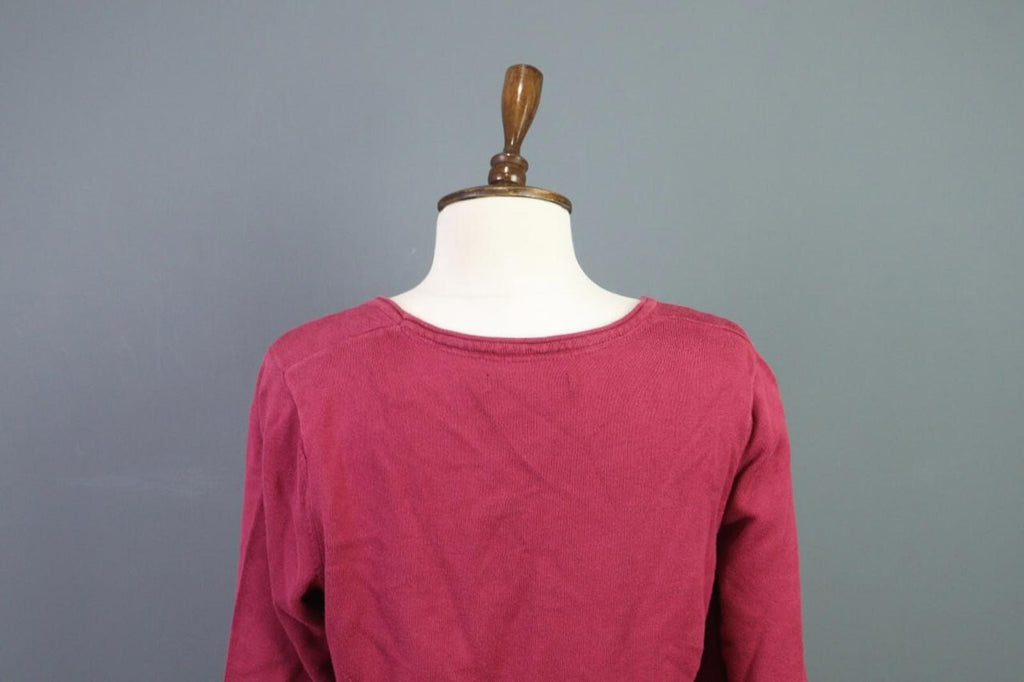 GUDRUN SJODEN Pink Long Sleeve Shift Sweater Knee Dress – Size M