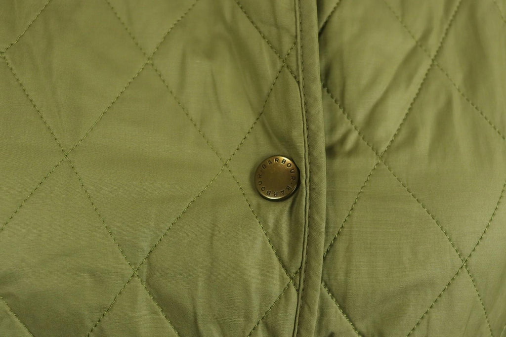 BARBOUR Green Long Sleeve Collared Flap Pocket Snap Front Quilted Jacket – Size 38