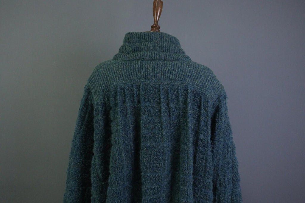 MISSONI Blue Wool Mohair Knit Long Sleeve Button Cardigan Sweater – Size L