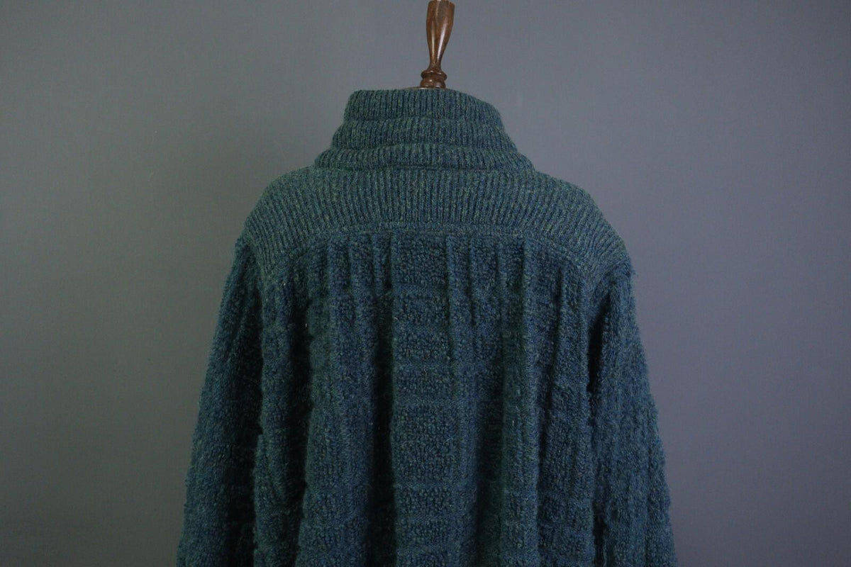 MISSONI Blue Wool Mohair Knit Long Sleeve Button Cardigan Sweater – Size L