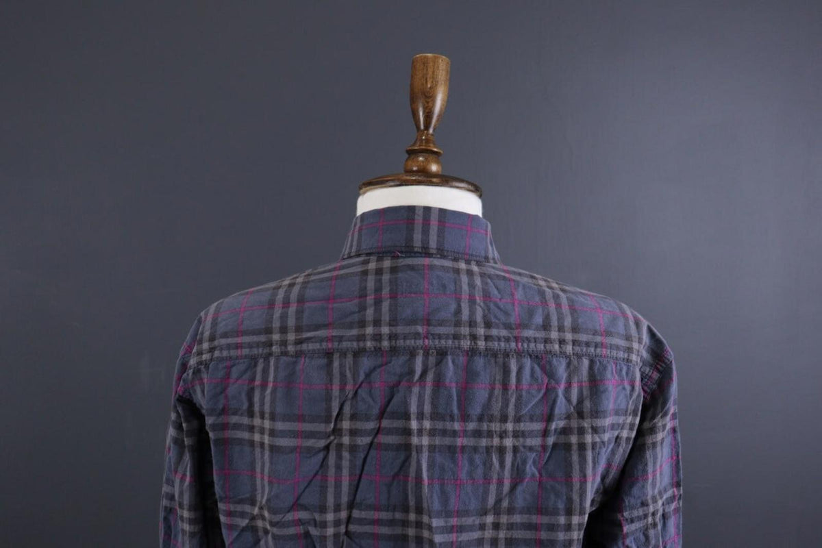 BURBERRY BRIT Multicolor Nova Check Long Sleeve Button Down Blouse Shirt – Size M