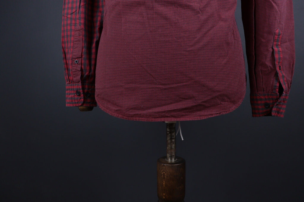 Desigual Regular Fit Red Check Long Sleeve Button Down Shirt – Size S