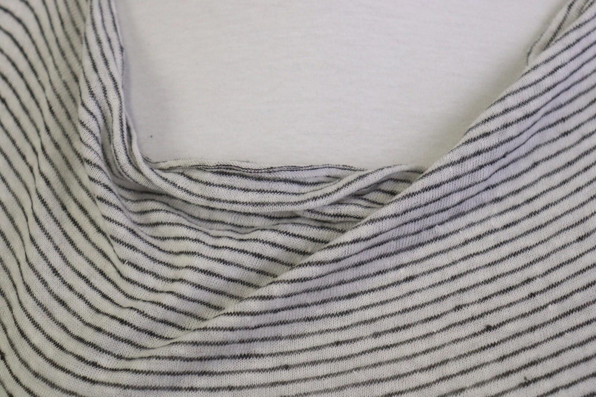 TRANSIT PAR SUCH Black and White Linen Short Sleeve Pocket Top Blouse – Size 4 – Used
