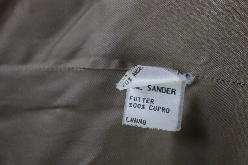 Jil Sander Beige Alpaca Wool Vintage Lagenlook Overcoat – Size 36 / Small