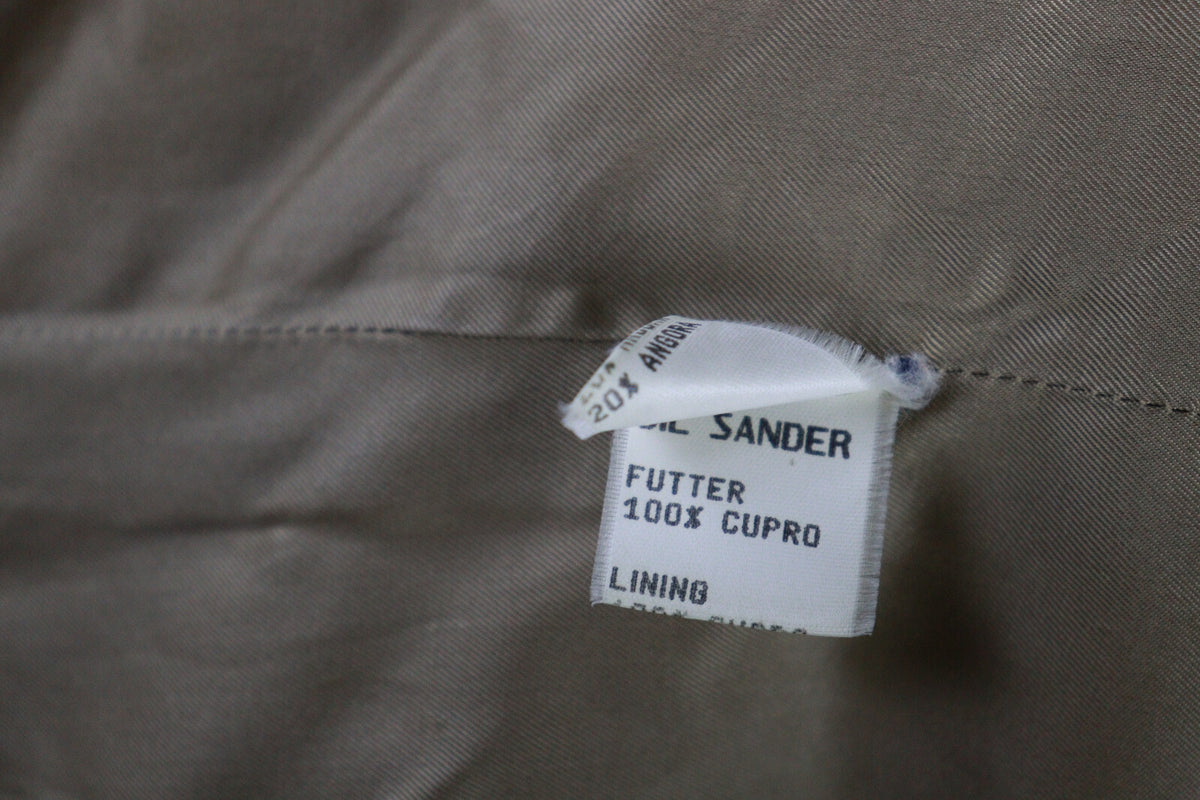 Jil Sander Beige Alpaca Wool Vintage Lagenlook Overcoat – Size 36 / Small
