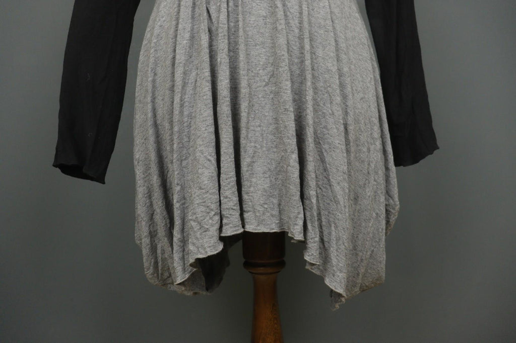 MARIMEKKO RITVA FALLA Black Gray Viscose Knitted Casual Long Sleeve Dress M/L
