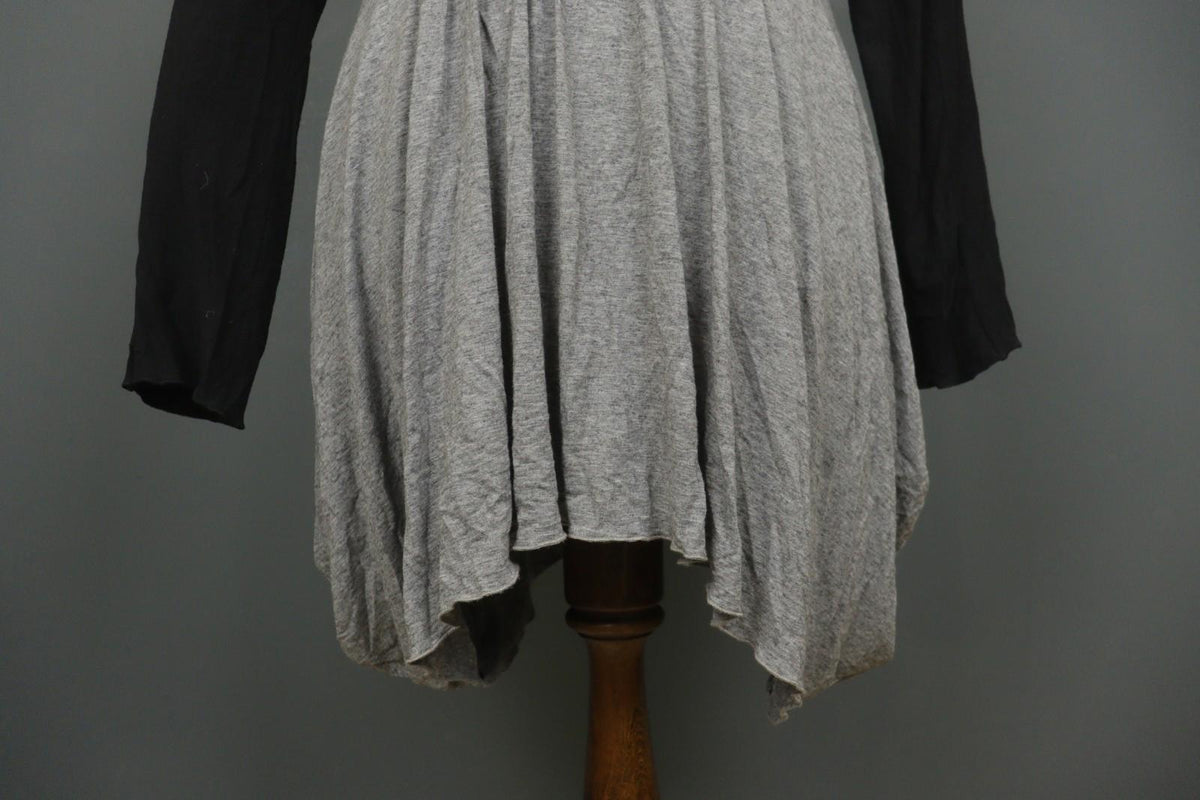 MARIMEKKO RITVA FALLA Black Gray Viscose Knitted Casual Long Sleeve Dress M/L