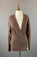 LAUREN RALPH LAUREN Brown Cotton Long Sleeve Cardigan Wrap Sweater – Size M