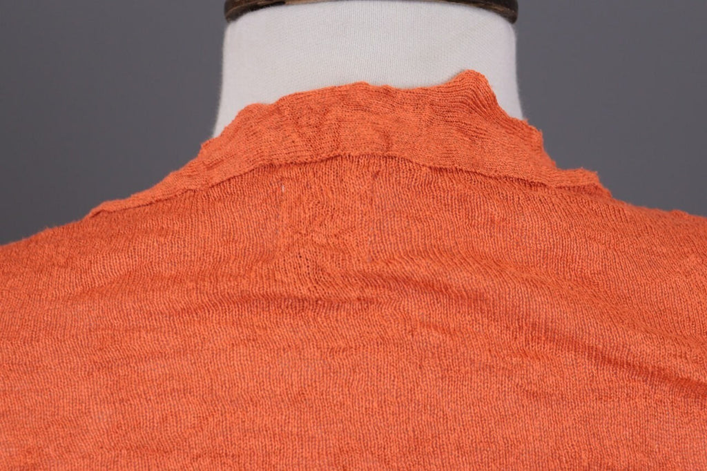 Aventures des Toiles Orange Button Down Long Sleeve Blouse Shirt – Size 38 / S