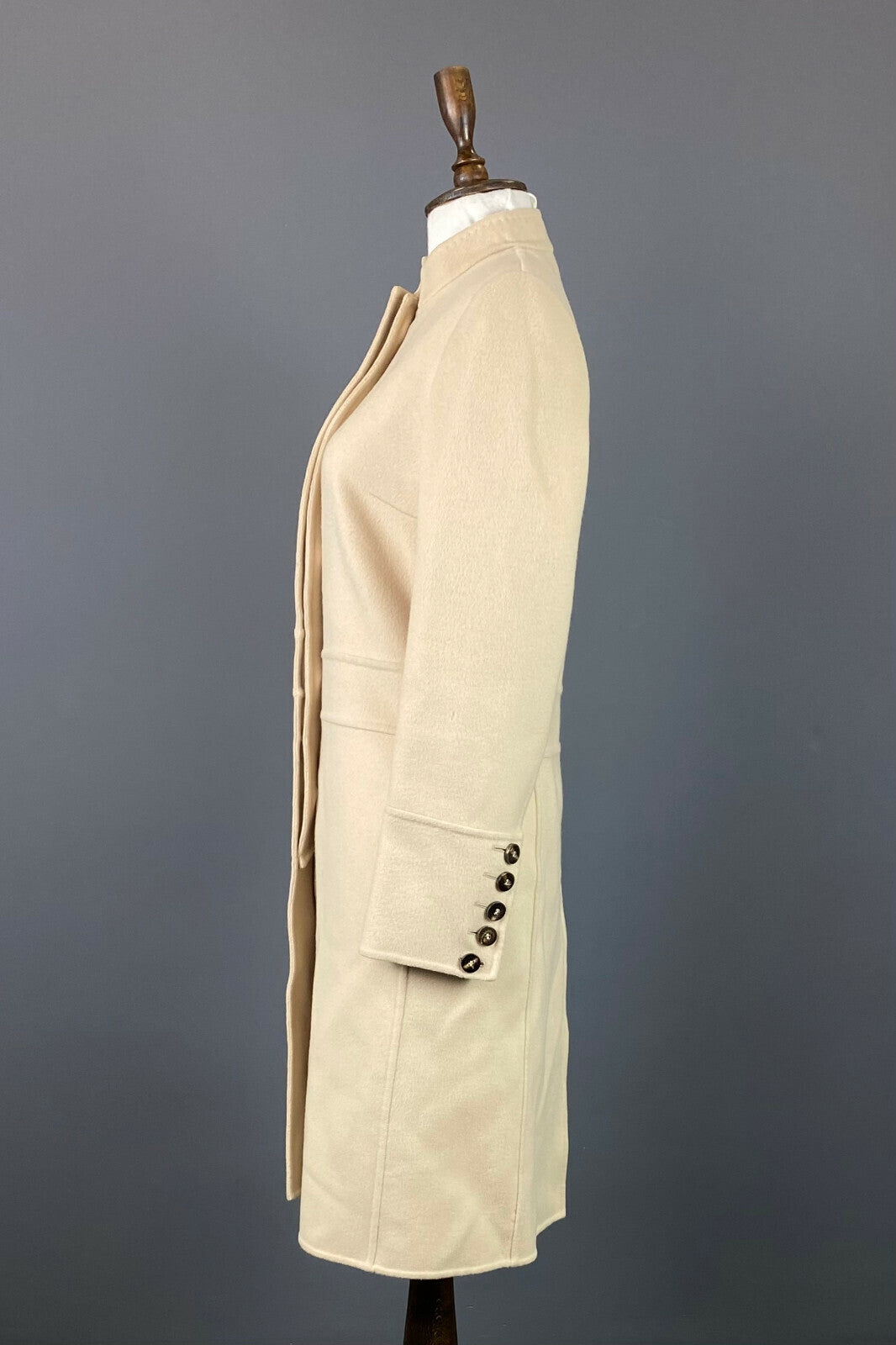 Burberry London Beige Wool Button Down Coat – Women's 52