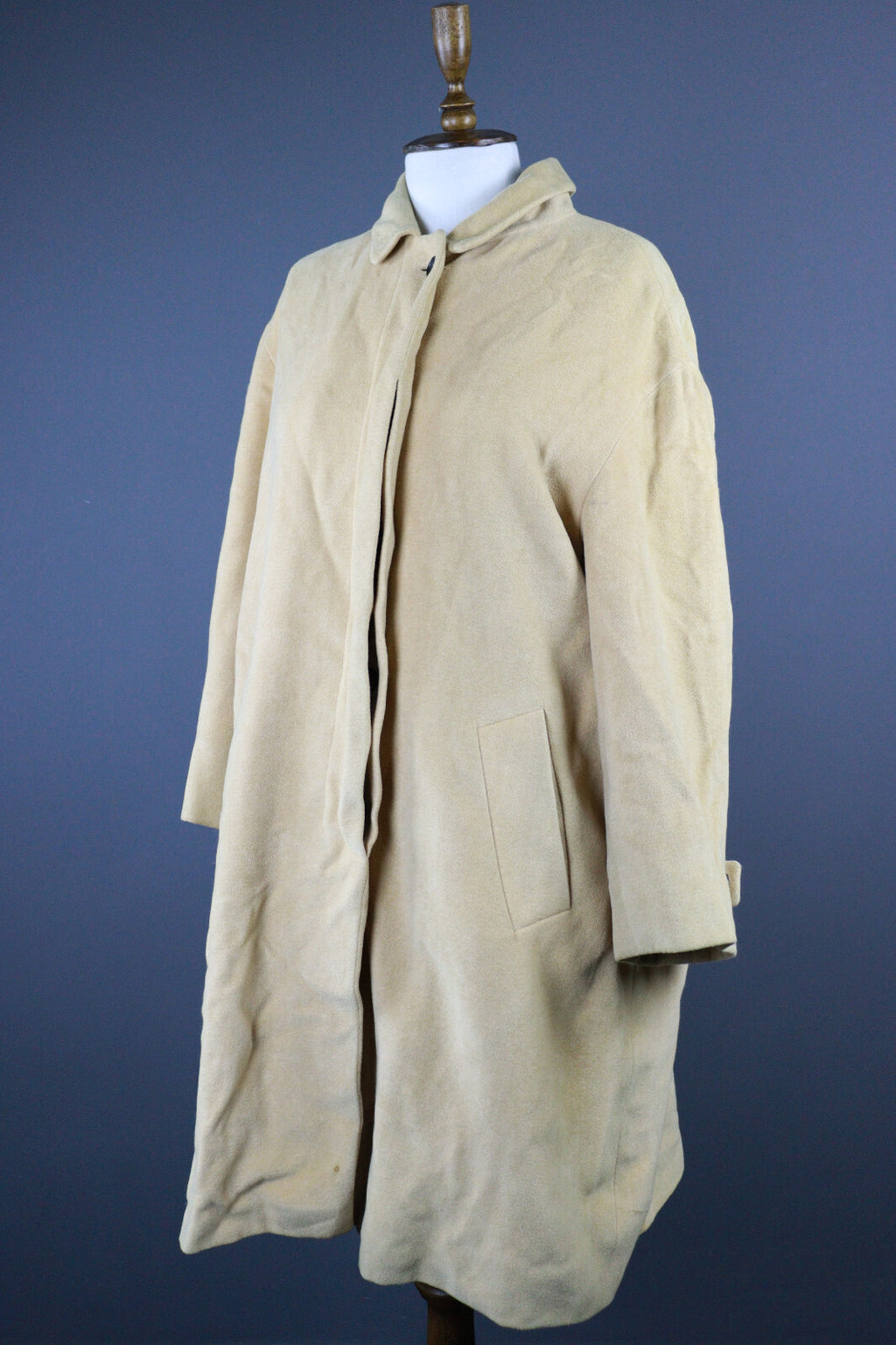 Jil Sander Beige Alpaca Wool Vintage Lagenlook Overcoat – Size 36 / Small
