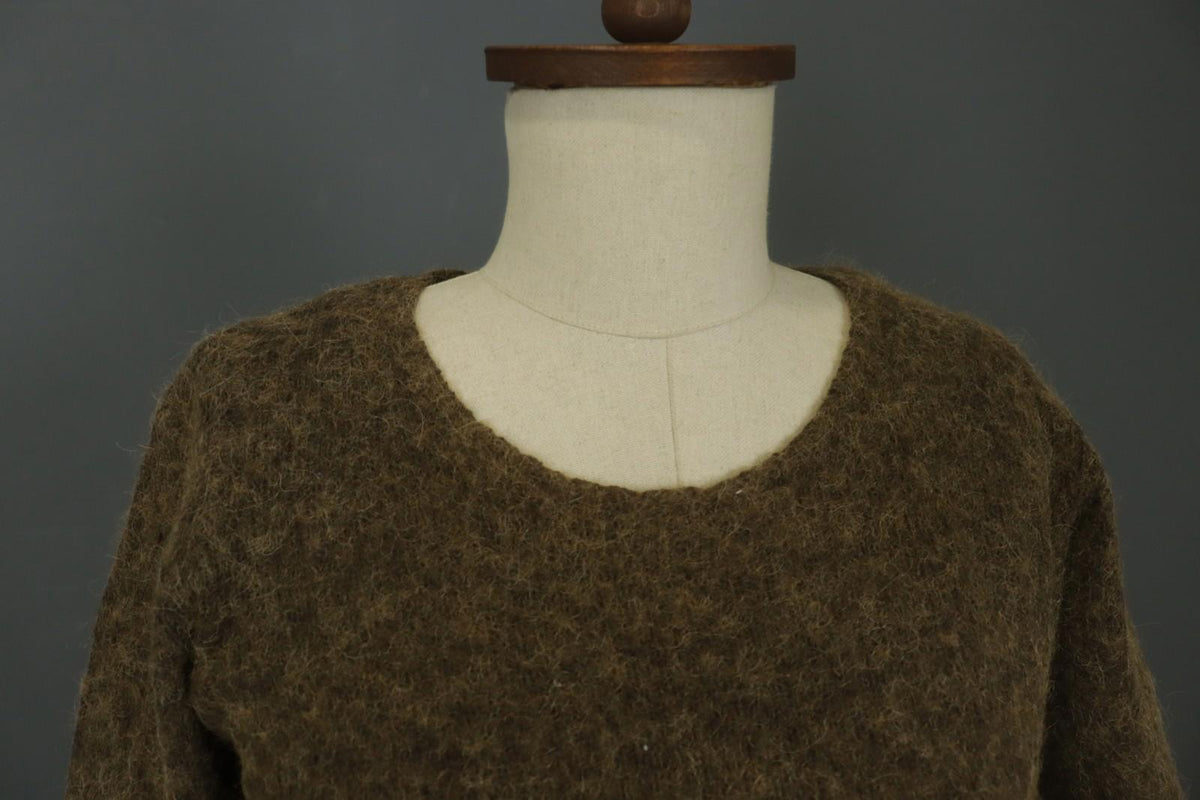 GUDRUN SJODEN Brown Long Sleeve Regular Fit Round Neck Pullover Sweater – Size L