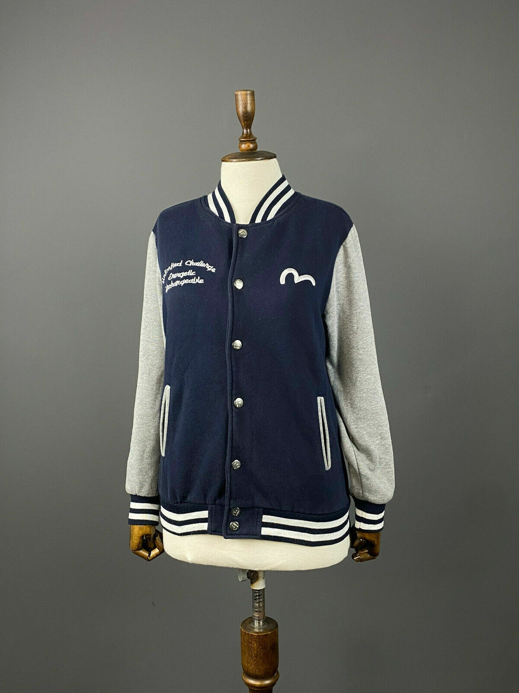 Evisu Limited Custom Made Blue Snap Baseball Jacket – Women's M