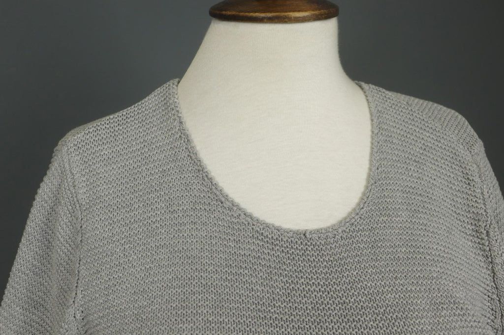 GUDRUN SJODEN Gray 100% Cotton Long Sleeve Round Neck Pullover Sweater – Size S