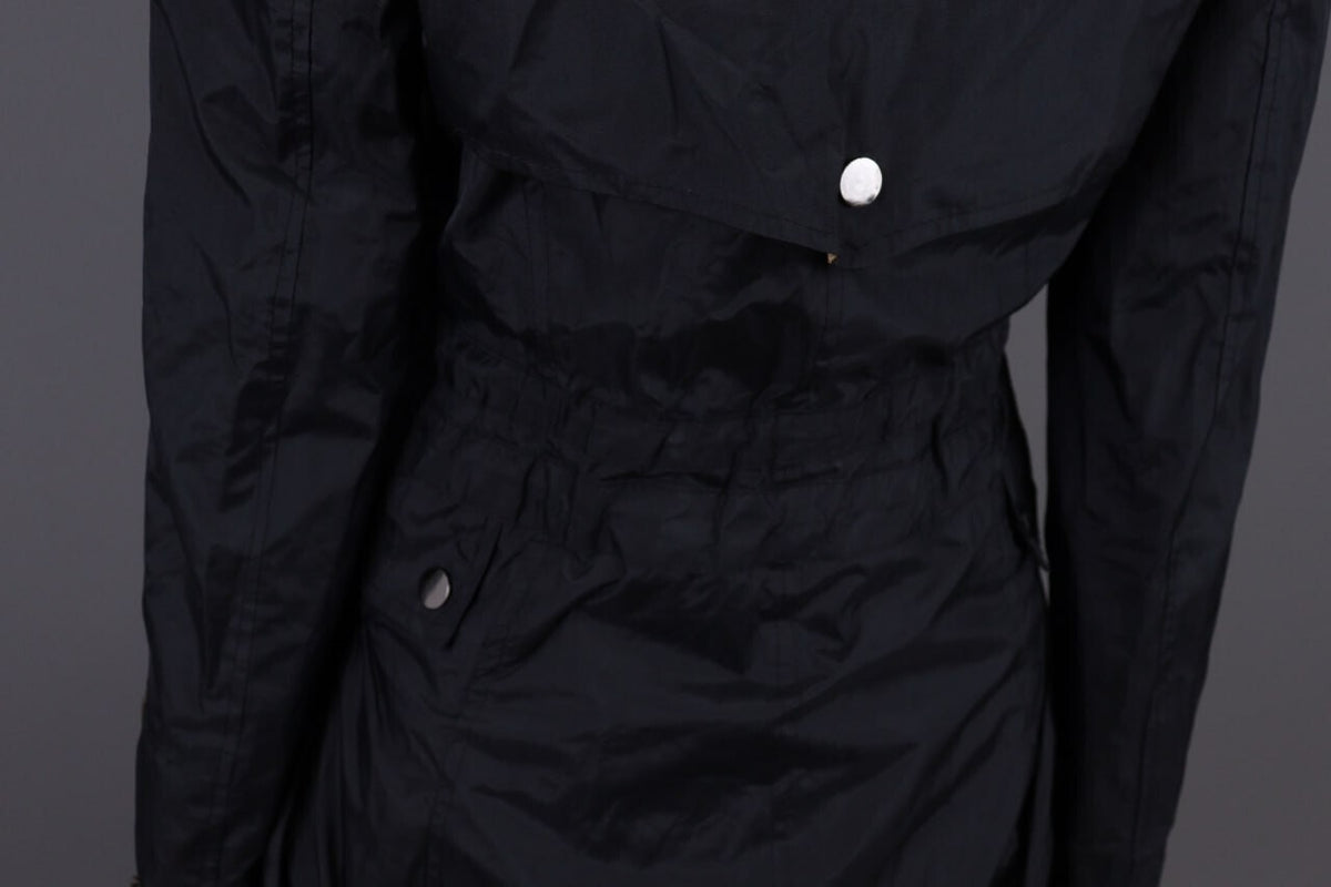 Cop. Copine Black Lagenlook Full Zip Veste Designer Parka Coat Jacket – Size 30