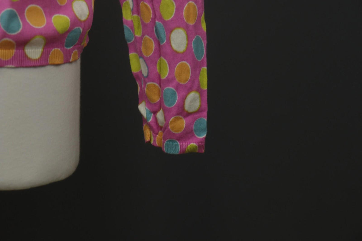 GUDRUN SJÖDEN Multi Polka Dot Long Sleeve Button Front Cardigan Sweater – Size M