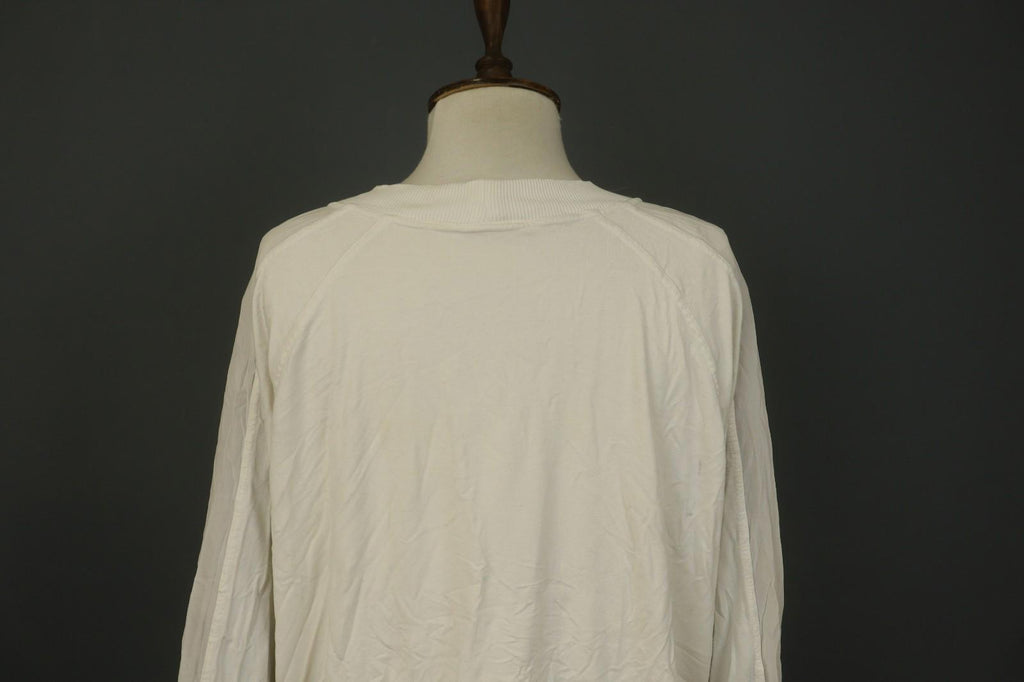 TRANSIT PAR SUCH White Raglan Sleeve Ribbed Hem Crew Neck Pullover Sweater Sz 3