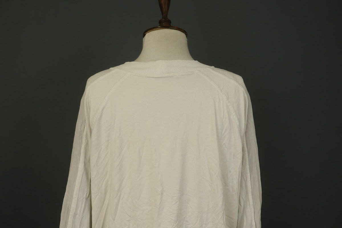TRANSIT PAR SUCH White Raglan Sleeve Ribbed Hem Crew Neck Pullover Sweater Sz 3