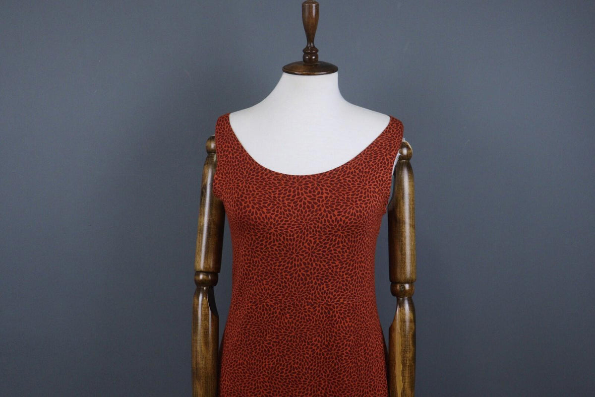 GUDRUN SJODEN Brown Sleeveless Scoop Neck Fit & Flare Dress – Size M