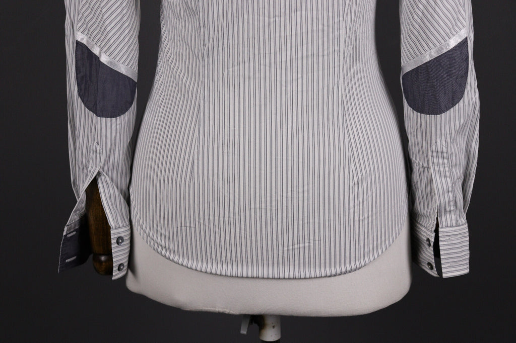 Paul & Shark Yachting Stretch White Stripe Long Sleeve Blouse Shirt – Size 40