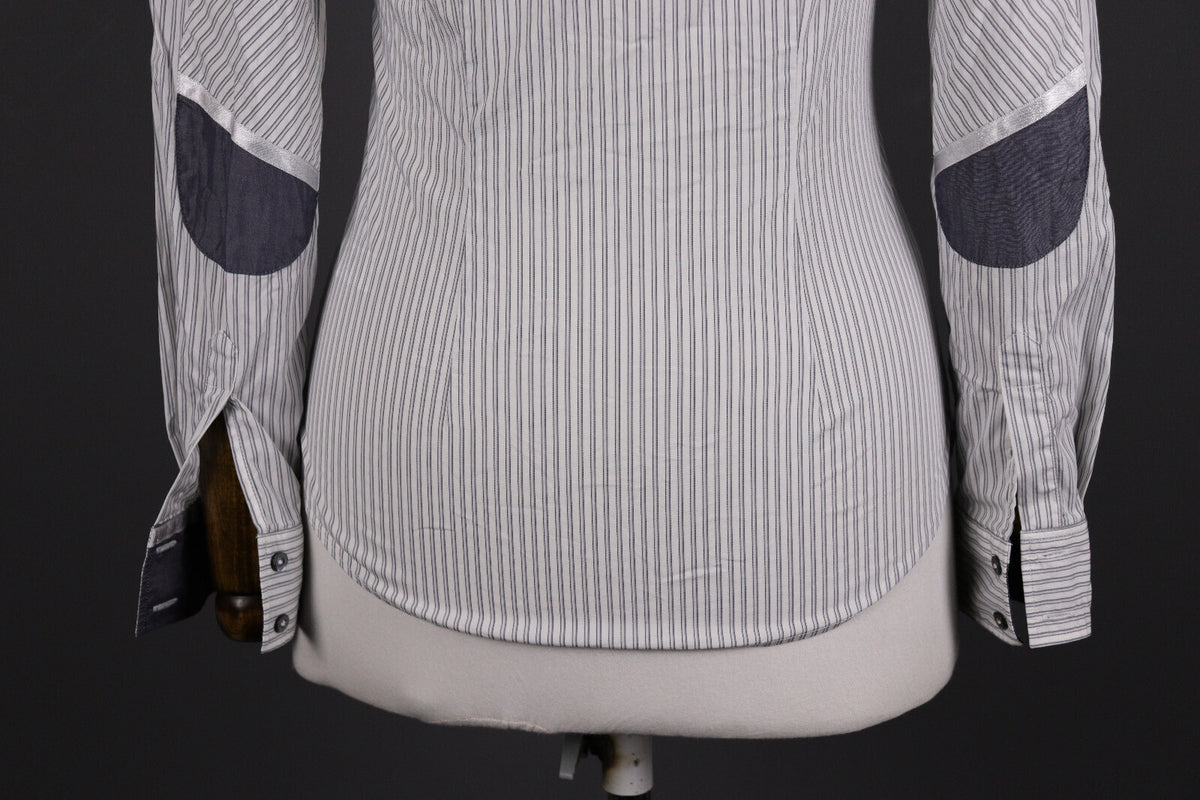 Paul & Shark Yachting Stretch White Stripe Long Sleeve Blouse Shirt – Size 40
