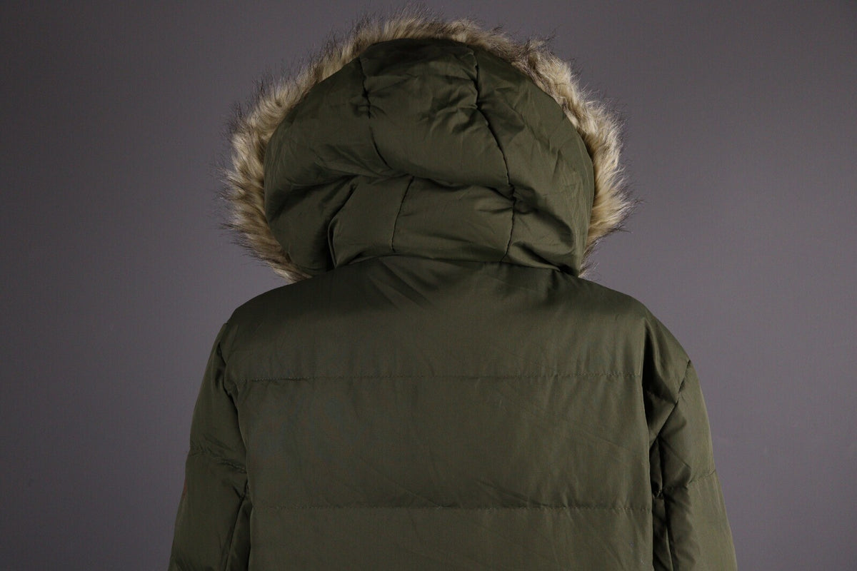 Lauren Ralph Lauren Khaki Down Faux Fur Parka Jacket – Size XL