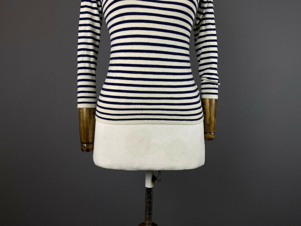 J. Crew Stripe Merino Wool 3/4 Sleeve Sweater – Women's XS