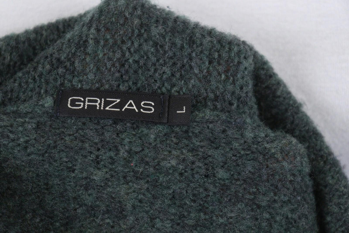 GRIZAS Gray Knit Lagenlook Designer Pullover Sweater – Size L