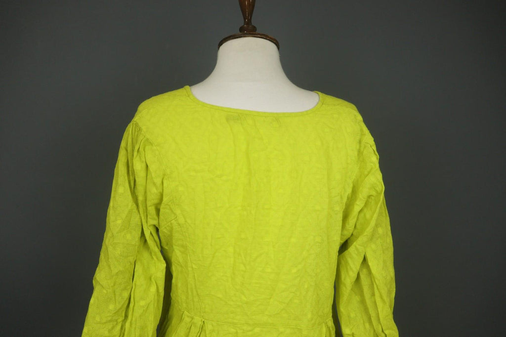GUDRUN SJODEN Lemon Regular Fit Long Sleeve Button Front Shirt Dress – Size M