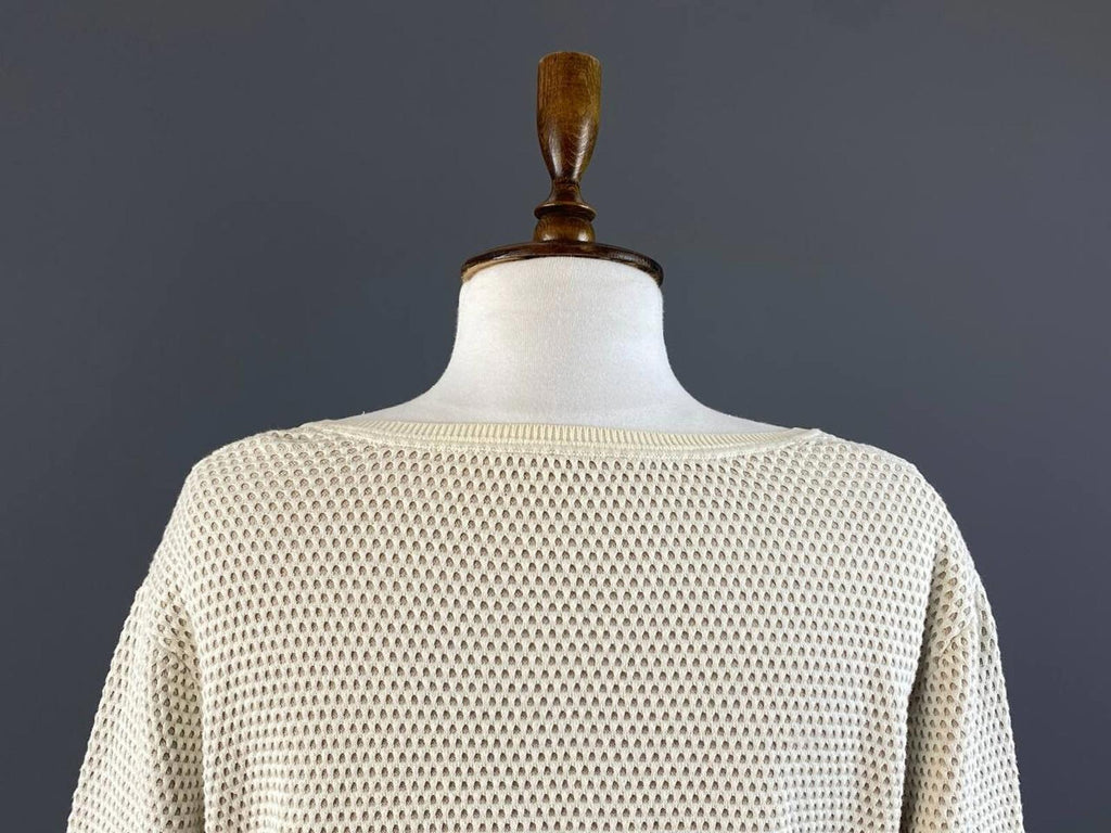 GUDRUN SJODEN Ivory Textured Knit Cardigan Sweater – Size L