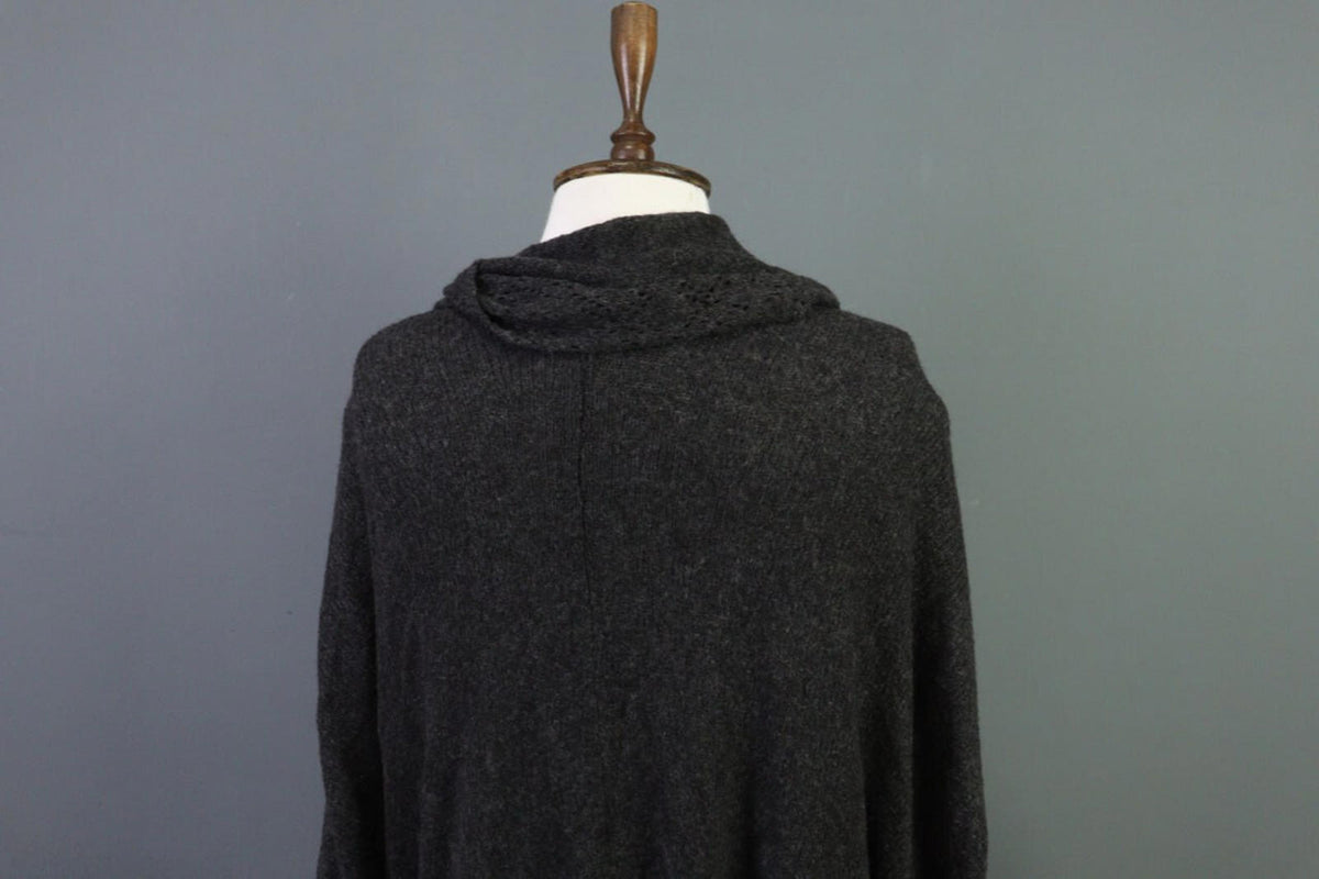 OSKA Gray Lagenlook Obersized Wool Mohair Angora Cardigan Sweater