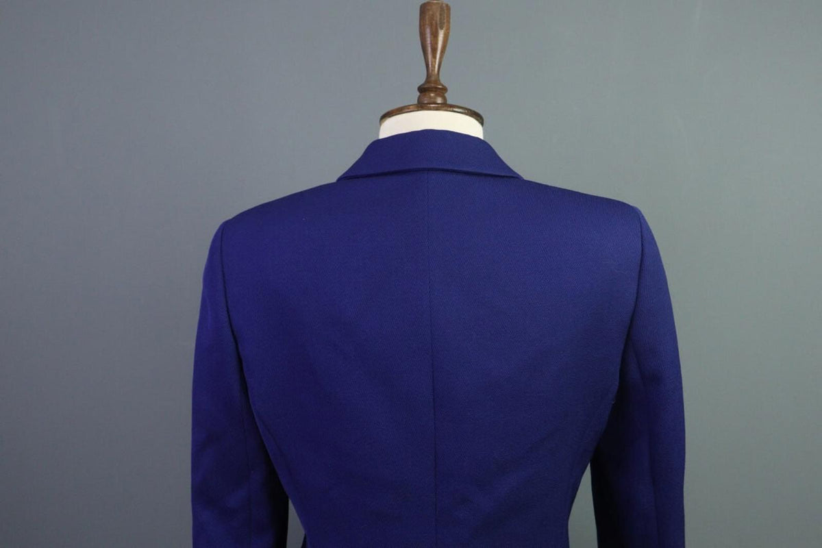 VERSACE CLASSIC V2 Blue Single Breasted Cropped Blazer Coat – Size 42