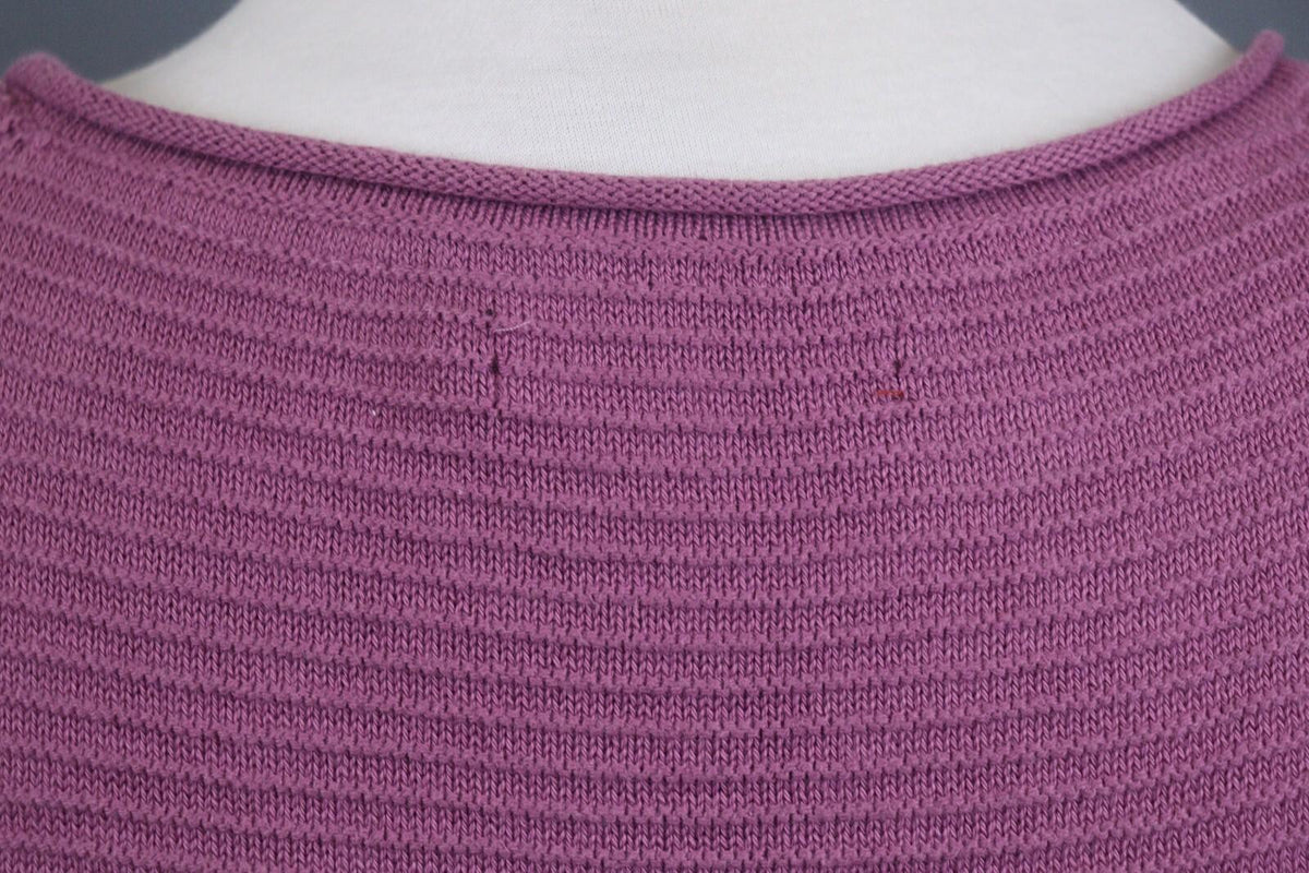 GUDRUN SJODEN Purple Striped Cap Sleeve Stretch Top Blouse – Size M – Used
