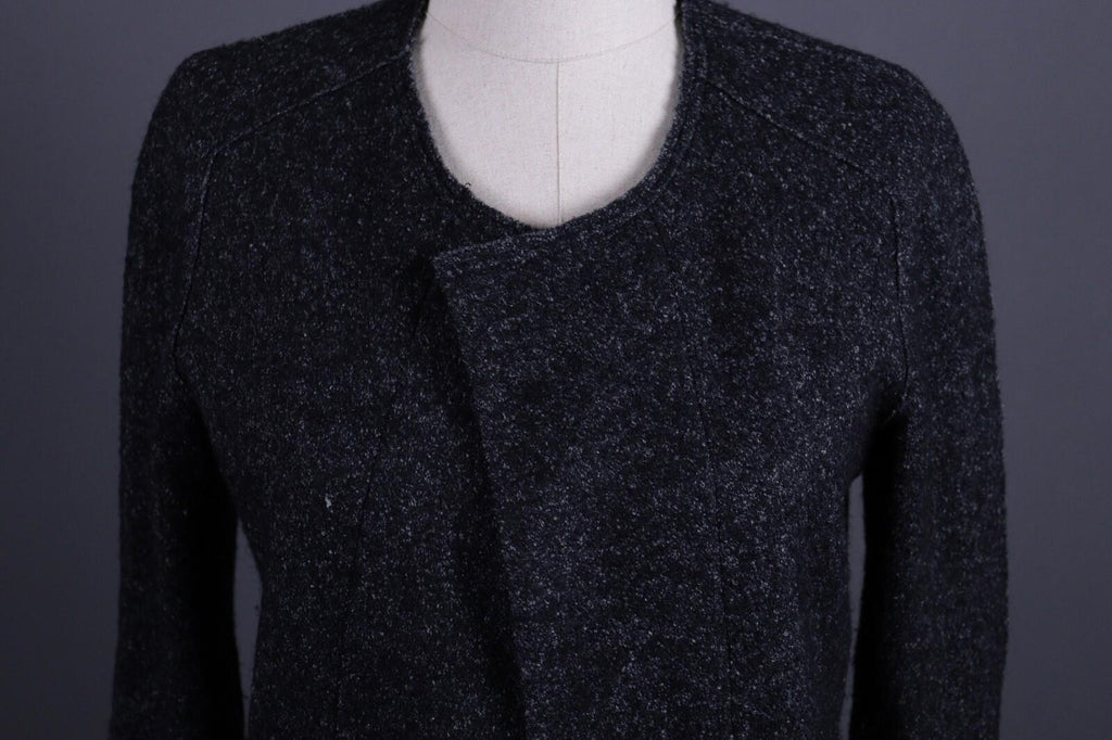 ISABEL MARANT ETOILE Gray Wool Drape Tweed Blazer Jacket – Size 40 / S