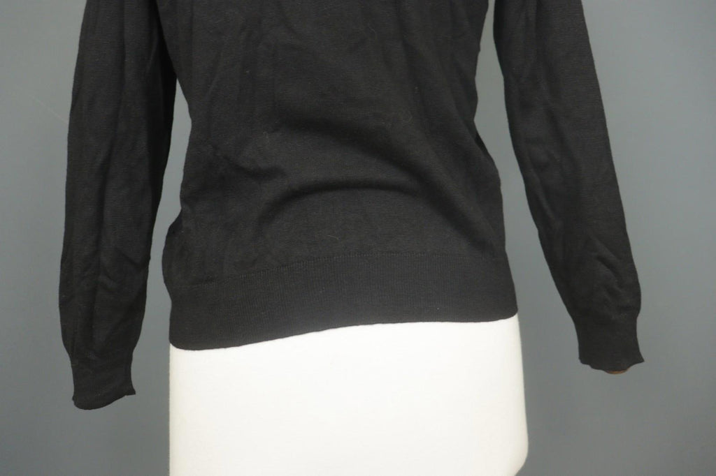 COACH Black Viscose Blend Raglan Sleeve Button Front Cardigan Sweater – Size S