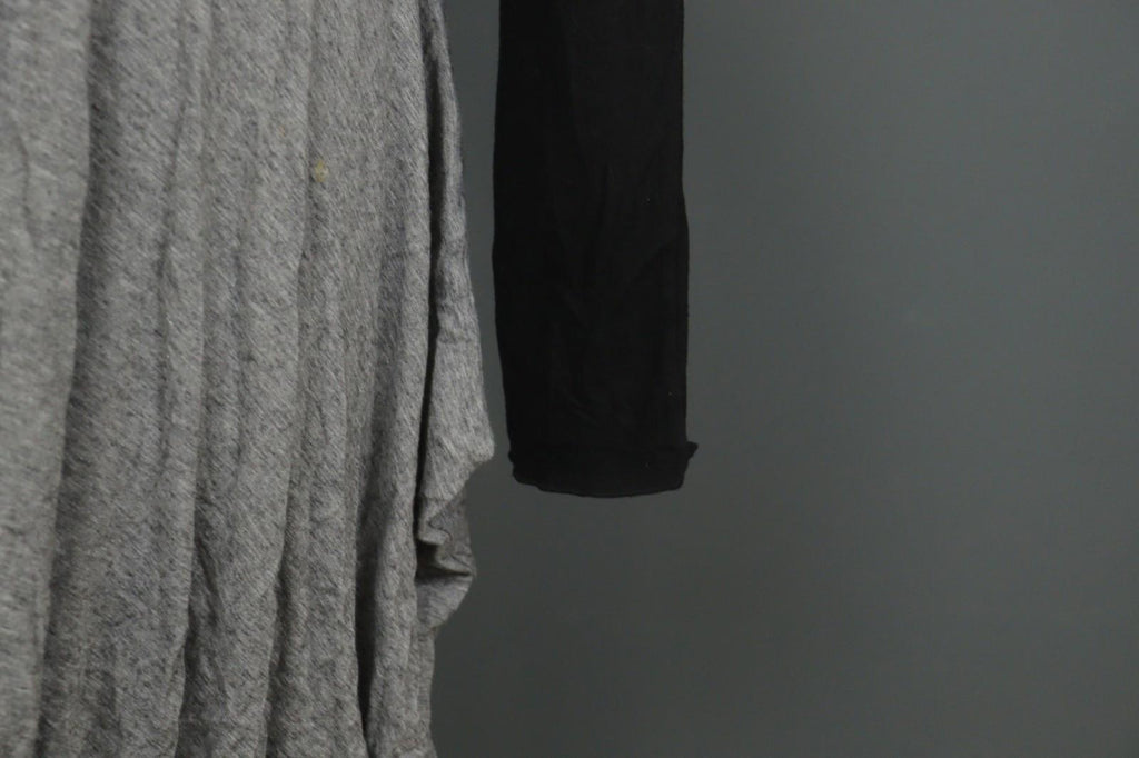 MARIMEKKO RITVA FALLA Black Gray Viscose Knitted Casual Long Sleeve Dress M/L