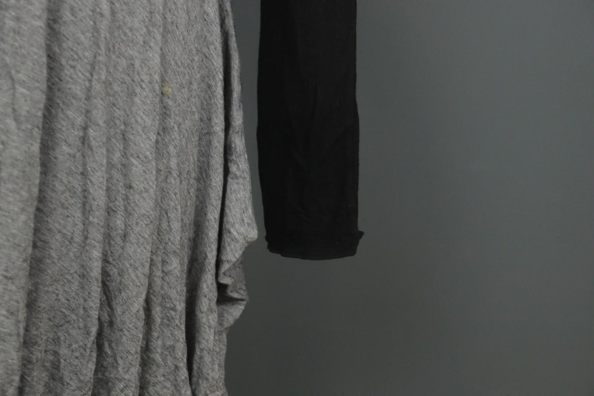 MARIMEKKO RITVA FALLA Black Gray Viscose Knitted Casual Long Sleeve Dress M/L