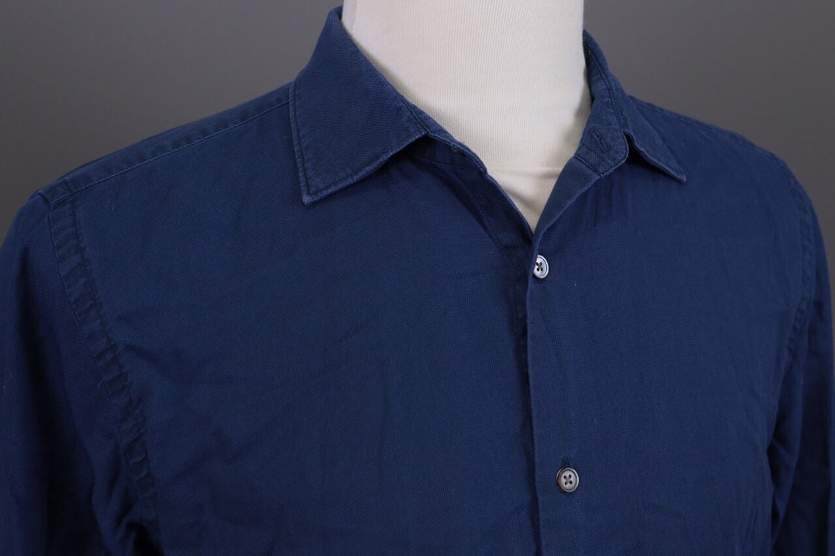 Closed Regular Blue Long Sleeve Button Down Shirt – Size L