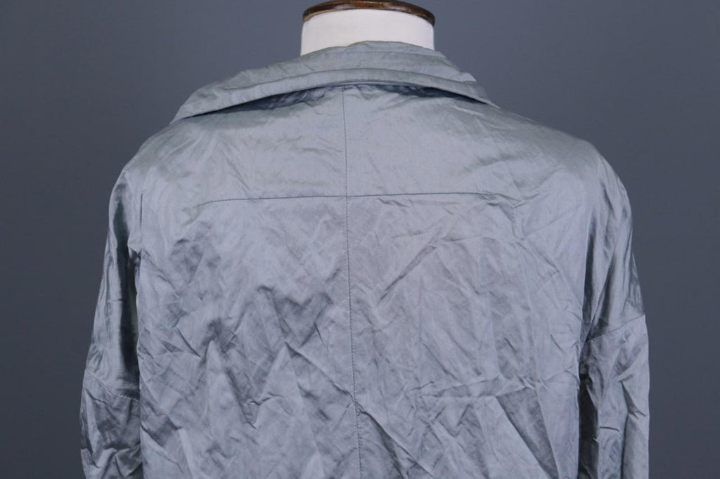 ANNETTE GORTZ Gray Collared Long Sleeve Full Zip Windbreaker Rain Coat – Size 42