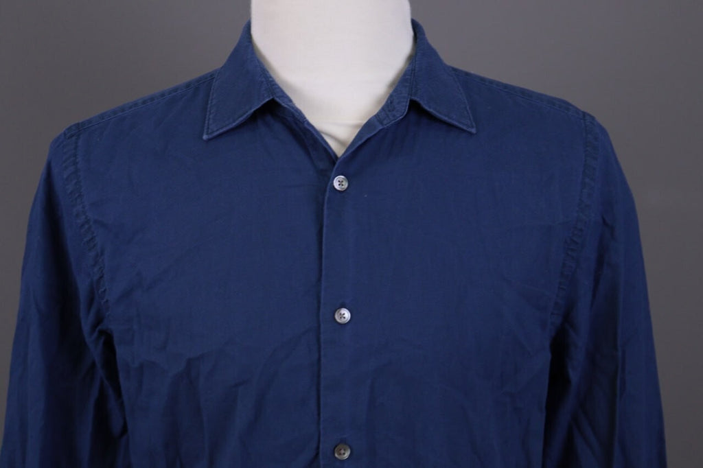 Closed Regular Blue Long Sleeve Button Down Shirt – Size L
