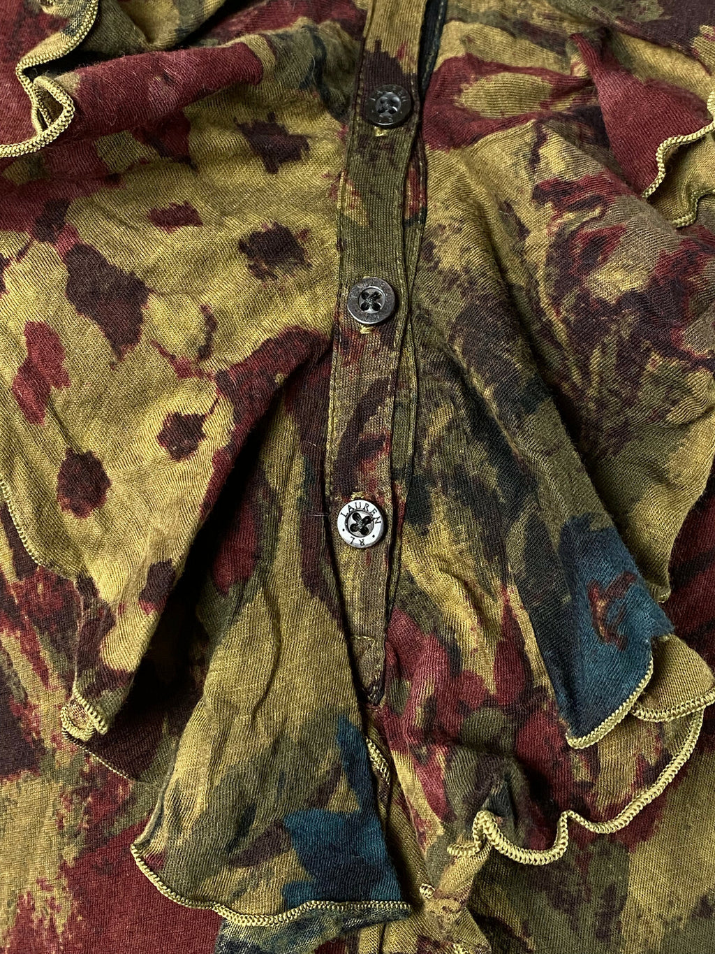 Lauren Ralph Lauren Multicolor Floral Button Long Sleeve Sweater – Women's M