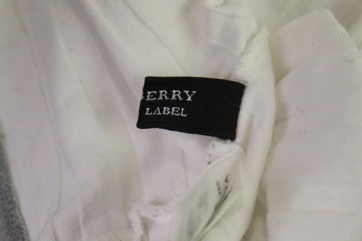 BURBERRY BLACK LABEL Blouse Shirt White Ribbed Long Sleeve – Size 2